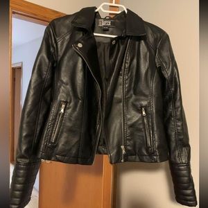 Moto gear leather jacket